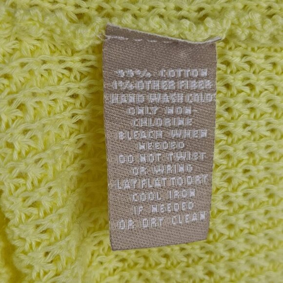 Anthropologie Knitted & Knotted Size Small Yellow Button Front Peplum Top NWOT - Picture 15 of 16